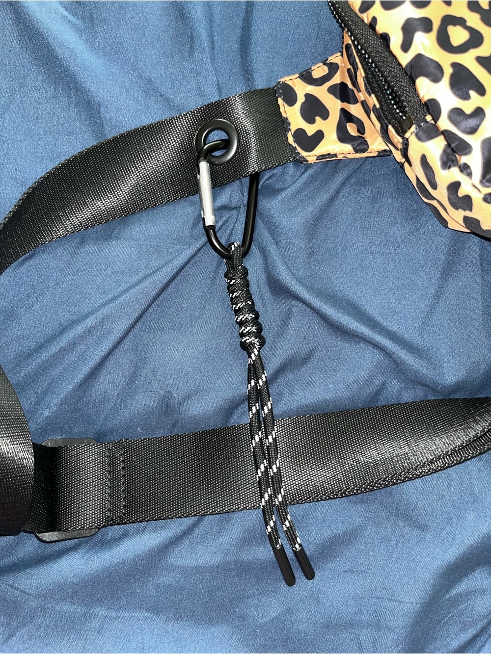Iris & Rainbow Tan Leopard Print Crossbody Belt Bag - Black & Tan - Picture 5 of 5